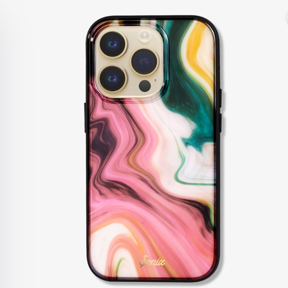 Sonix Pink Green Marble Swirl Phone Case